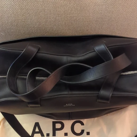 A.P.C. Betty Black Leather Duffel Bag - Picture 3 of 5